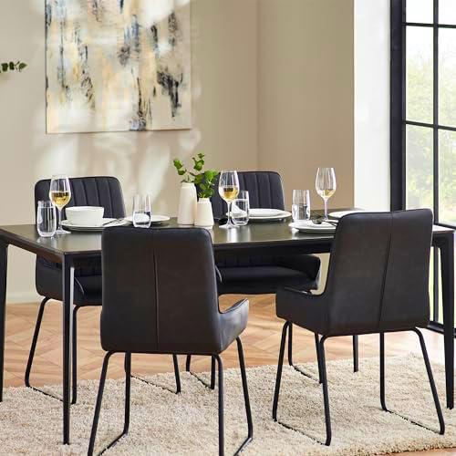 Julian Bowen Mesa de Comedor Rectangular Miami con Superficie de Piedra