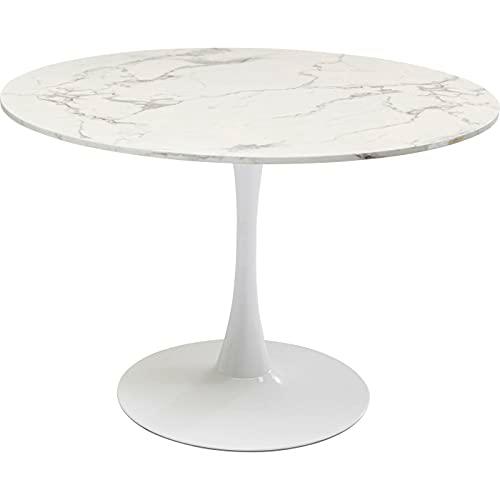 Kare Schickeria Mesa de Comedor de mármol Blanco, Madera