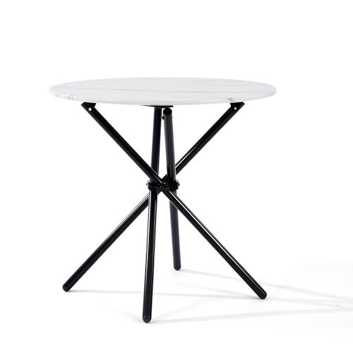 FurnitureR Mesa de Comedor Redonda, 80 cm de diámetro