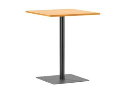 LOUNGITUDE - Mesa de Comedor Cuadrada TRAKT con Bandeja Acabado Roble y Patas de Metal Negro