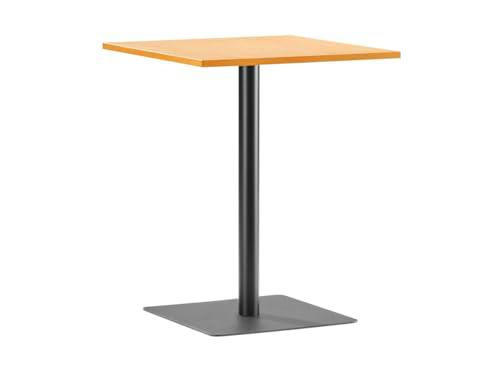 LOUNGITUDE - Mesa de Comedor Cuadrada TRAKT con Bandeja Acabado Roble y Patas de Metal Negro