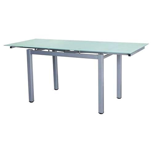 HOGAR24 ES - Mesa de Comedor de Aluminio (Alto 76 cm/Ancho 110 cm/Fondo 70 cm)