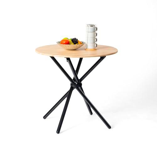 FurnitureR Mesa de Comedor Redonda, 80 cm de diámetro