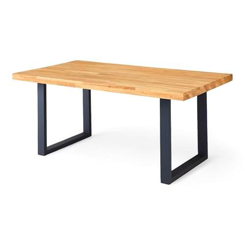 Stella Trading Chris U Madera Maciza de Roble-Mesa de Comedor Estructura de Metal