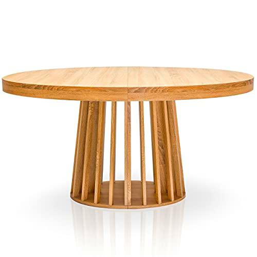 Menzzo Eliza Mesa, Color Roble Claro, L150 x P100 x H76 cmAvec rallonge : L300cm