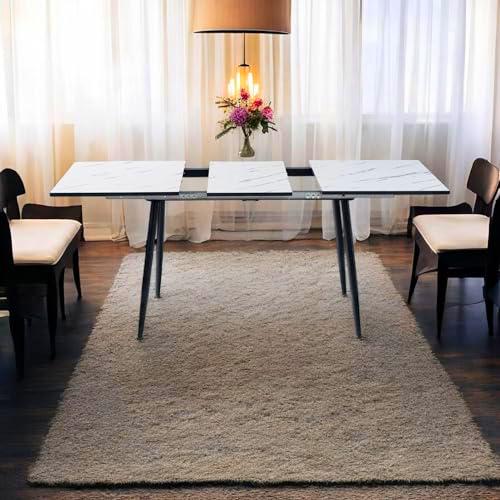 FurnitureR - Mesa de Comedor Extensible, L-120-160 cm