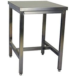 Saro - Mesa de acero inoxidable, sin hoja inferior