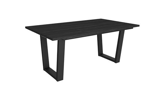 Skraut Home | Mesa Comedor | Mesa Fija Cocina y Salón | 167x90x74 cm | para 8 Comensales | Muebles Comedor | Estilo Industrial | Negro