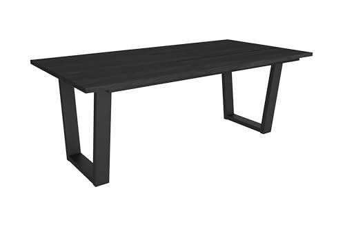 Skraut Home | Mesa Comedor | Mesa Fija Cocina y Salón | 194x90x74 cm | para 10 Comensales | Muebles Comedor | Estilo Industrial | Negro