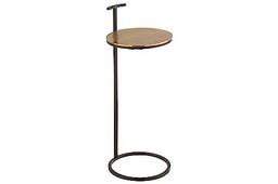 J-Line - Mesa de Cama Toni (Aluminio), Hierro Dorado/Negro