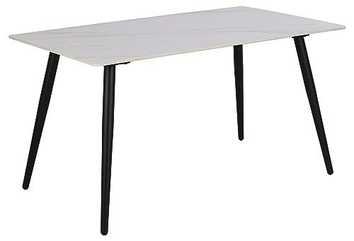 AC Design Furniture Wilford - Mesa de comedor rectangular para 6 personas (140 x 75 x 80 cm)