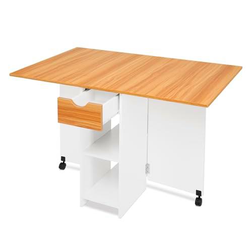 Mondeer Mesa de Comedor, Mesa de Cocina Plegable para 4-6 Personas