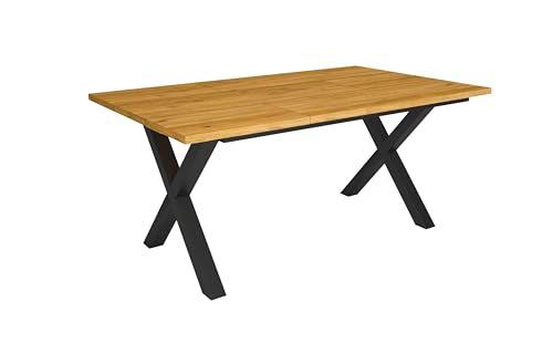 Skraut Home | Mesa Comedor | Mesa Fija Cocina y Salón | 167x90x74 cm | para 8 Comensales | Muebles Comedor | Estilo Industrial | Roble