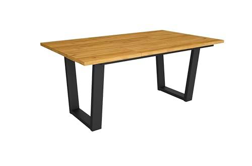 Skraut Home | Mesa Comedor | Mesa Fija Cocina y Salón | 167x90x74 cm | para 8 Comensales | Muebles Comedor | Estilo Industrial | Roble