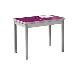 ASTIMESA Mesa 2 alas 90x50 Berenjena, Mesa de Cocina