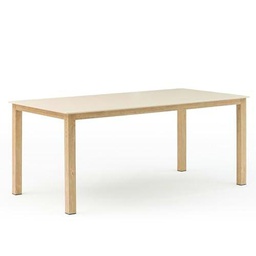 DRW Mesa de Comedor Rectangular de Aluminio y Tapa de porcelanico en Beige 0x0x0 cm