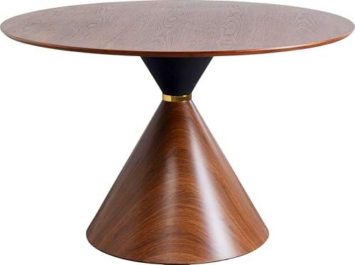 Kare Mesa de diseño Cono, marrón, 120 cm de diámetro