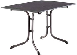 SIEGER Boulevard - Mesa Plegable con Placa Decorativa Vivodur (120 x 80 cm), Color Gris