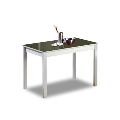 ASTIMESA Mesa de Cocina Fija de 90x50 con Tapa de Cristal Grafito