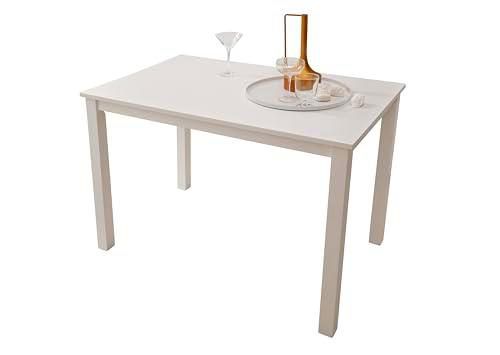Woodroom Mesa de Comedor Kota Hevea Maciza lacada (Blanco