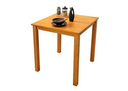 Woodroom Mesa de Comedor Kota Hevea Maciza lacada (Color Roble