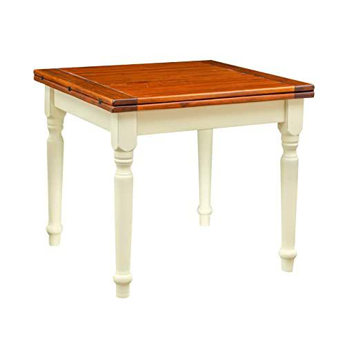 Biscottini Mesa Extensible, Madera de Tilo, Color Blanco, 90x90,5