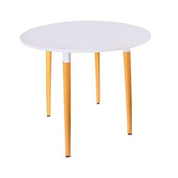 THE HOME DECO FACTORY CMHD3210 Mesa, Blanco, 76x76x75,50 cm