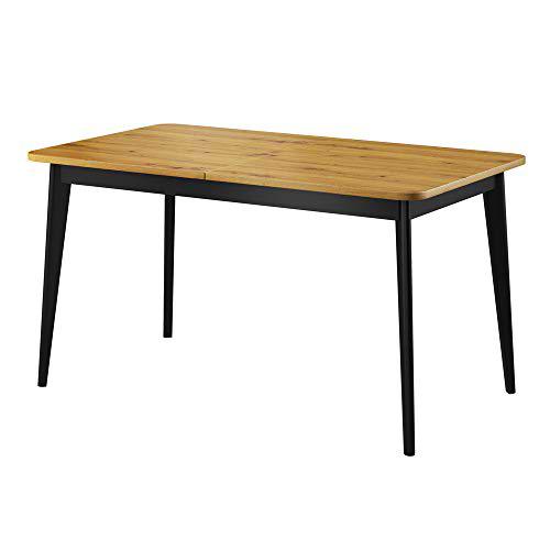 Selsey Mesa de Comedor, Roble Artisan, 80 x 76 x 140-180