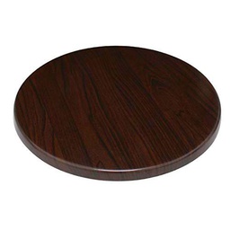 Bolero GL974 redondo tablero de la mesa, color marrón oscuro