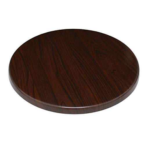 Bolero GL974 redondo tablero de la mesa, color marrón oscuro