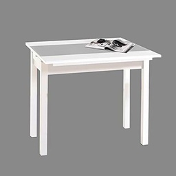 ASTIMESA Mesa de Cocina, Metal, Gris, 90x50cm-extendida 90x90 cms